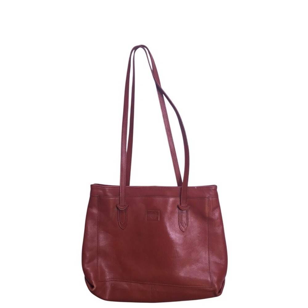 Dainelli Firenze Tote Bag Womens Large Brown Leather Italian Shoulder Bag